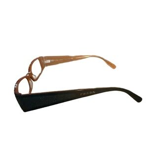 Prada Women's Black and Brown Glasses